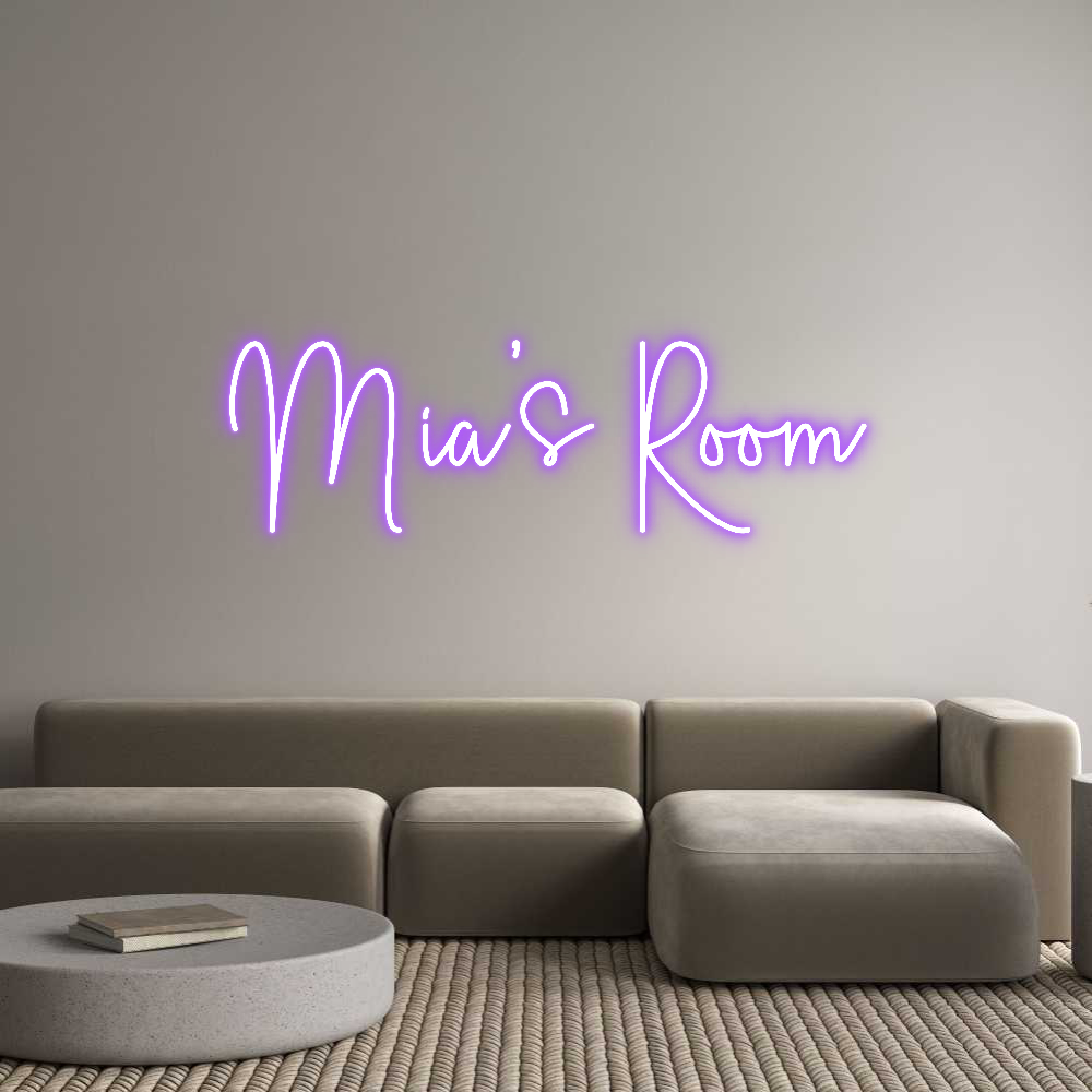 Insegna al neon personalizzata Editor online Mia's Room