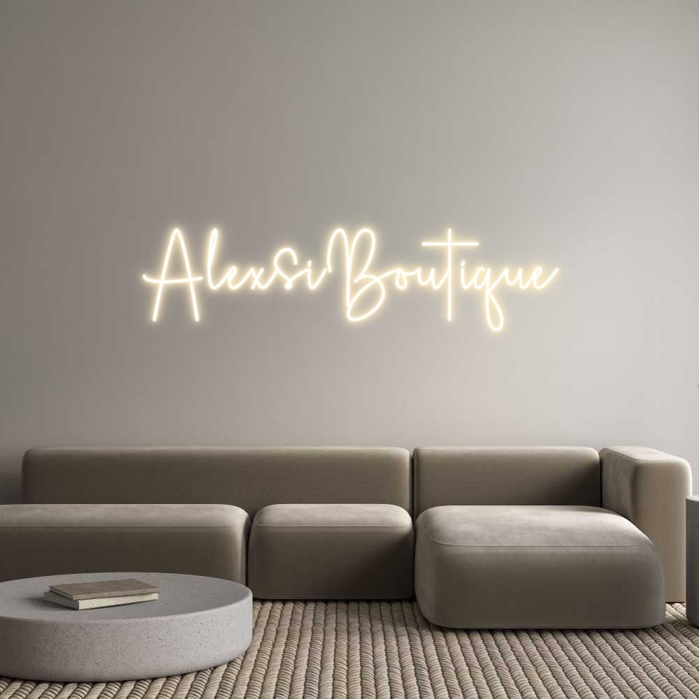 Editor online di insegne al neon personalizzate AlexsiBoutique