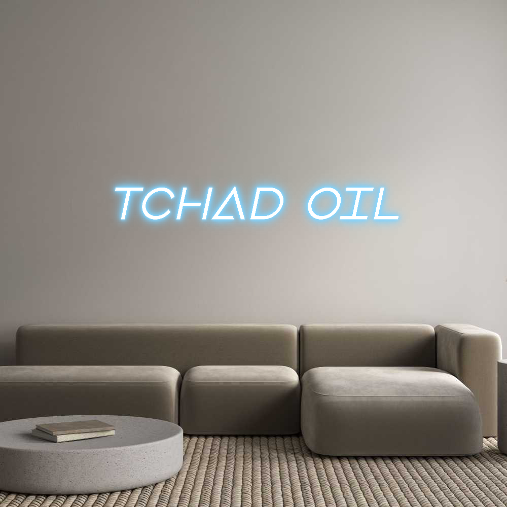 Custom Neon Sign Online Editor TCHAD OIL