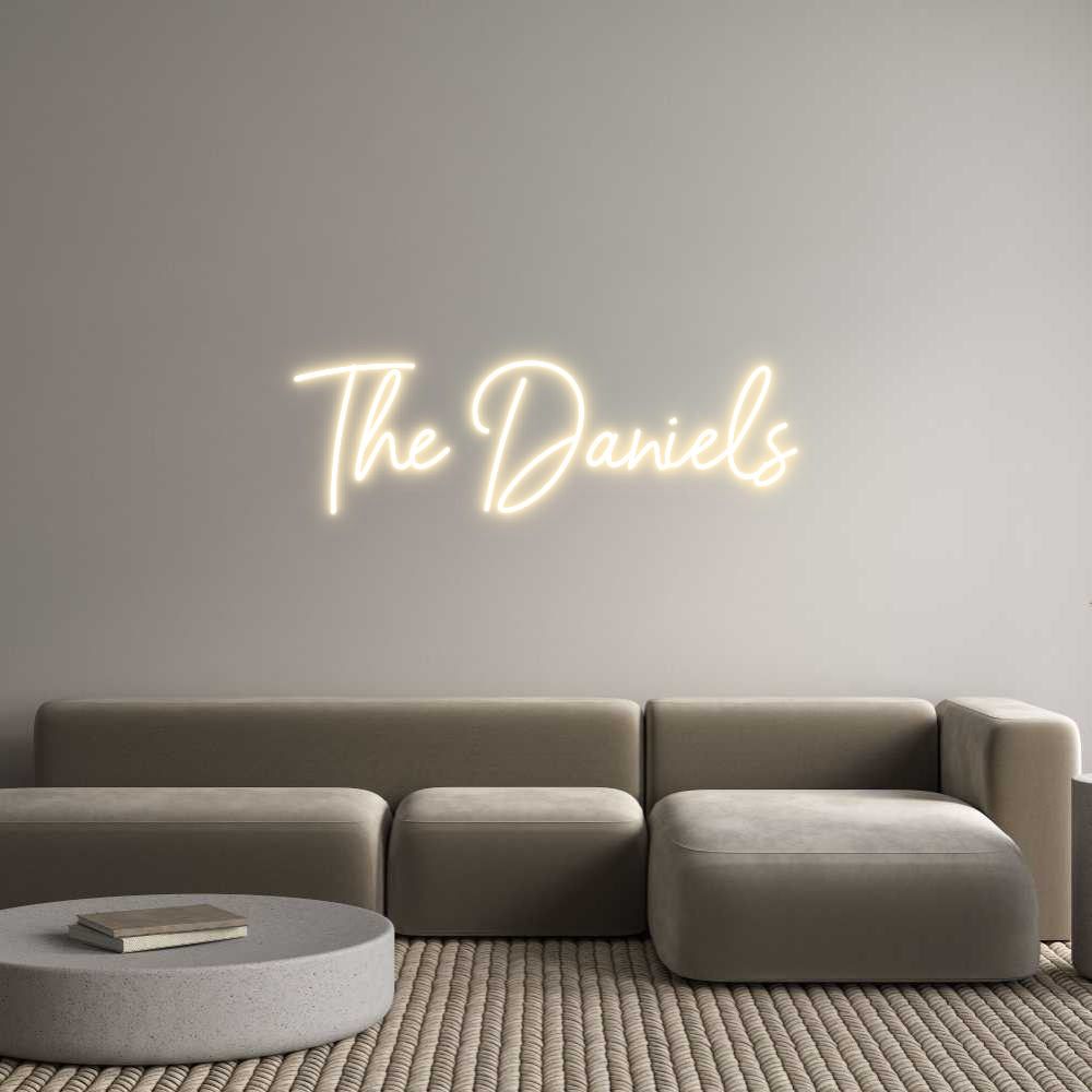 Editor on-line de letreiros de neon personalizados The Daniels
