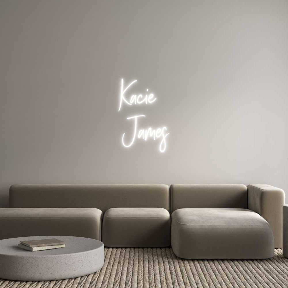 Custom Neon Sign Online Editor Kacie 
 James