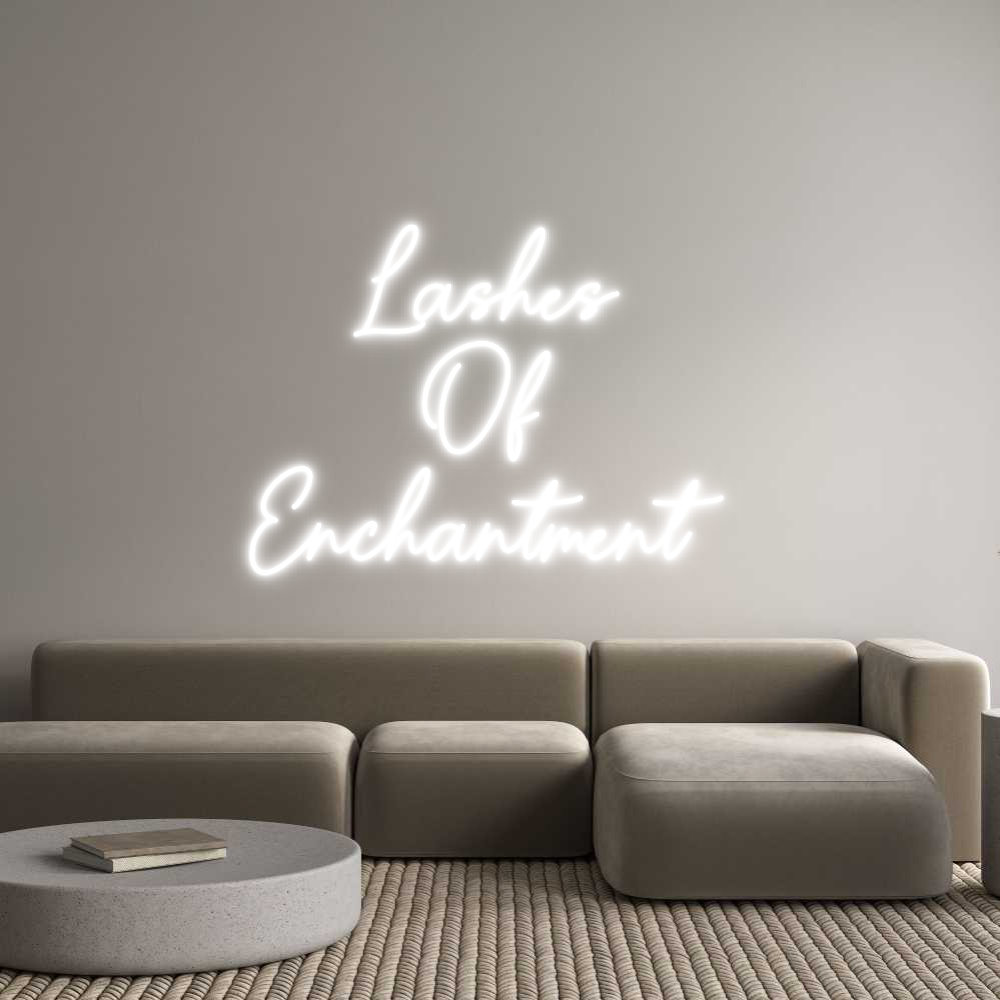 Custom Neon Sign Online Editor Lashes 
Of ...