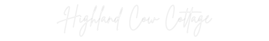 Online-Editor für individuelle Neonschilder mit Highland-Kuh ...