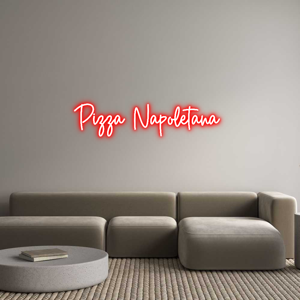 Editor on-line de letreiros neon personalizados Pizza Napolet...