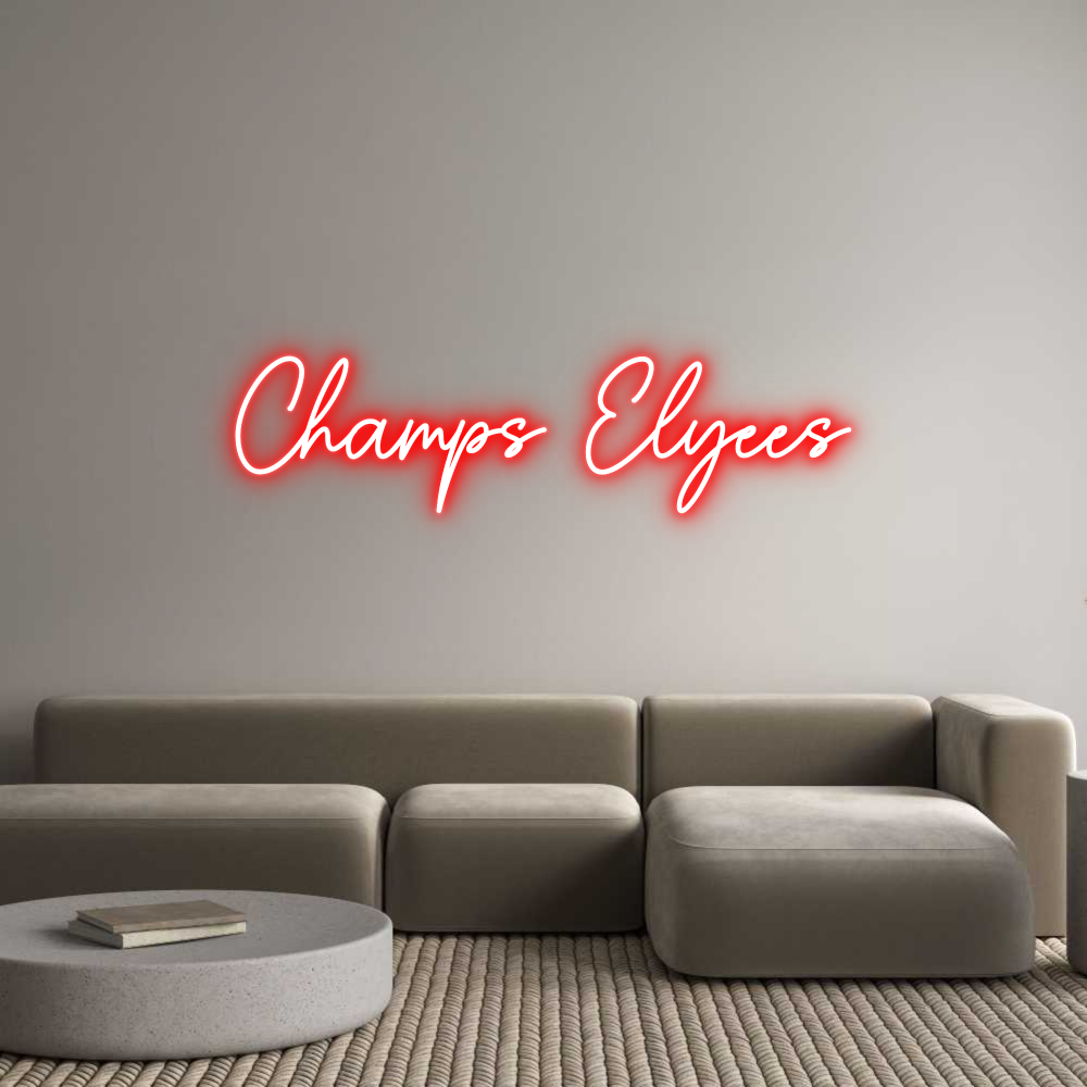 Custom Neon Sign Online Editor Champs Elyees