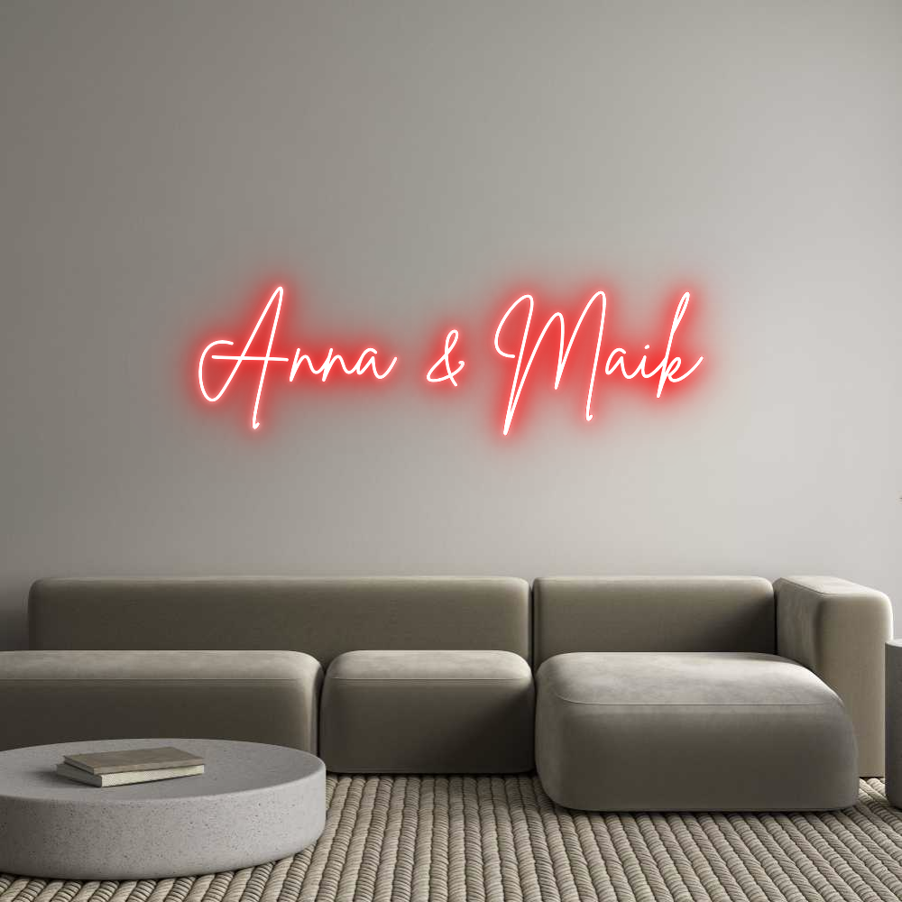 Custom Neon Sign Online Editor Anna & Maik