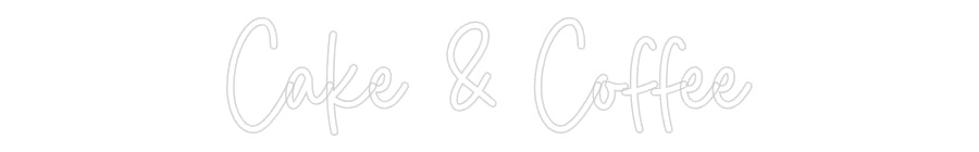 Editor en línea de letreros de neón personalizados Cake & Coffee