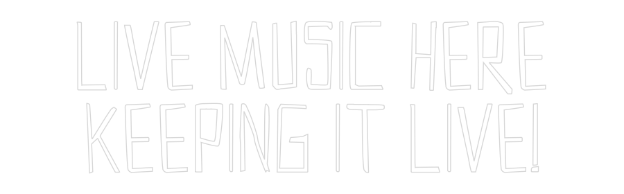 Custom Neon Sign Online Editor LIVE MUSIC HE...