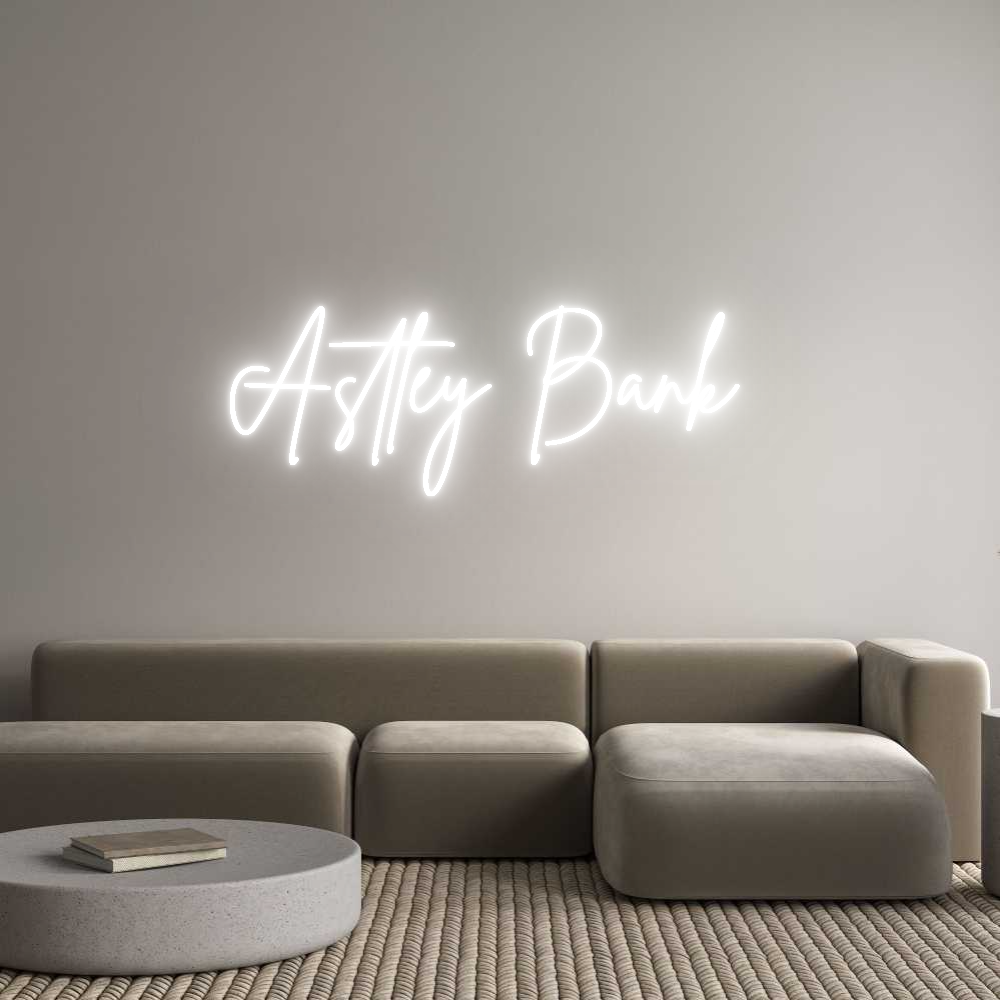 Aangepaste neonreclame online-editor Astley Bank