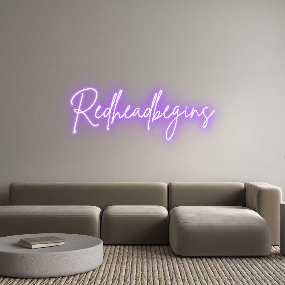 Custom Neon Sign Online Editor Redheadbegins