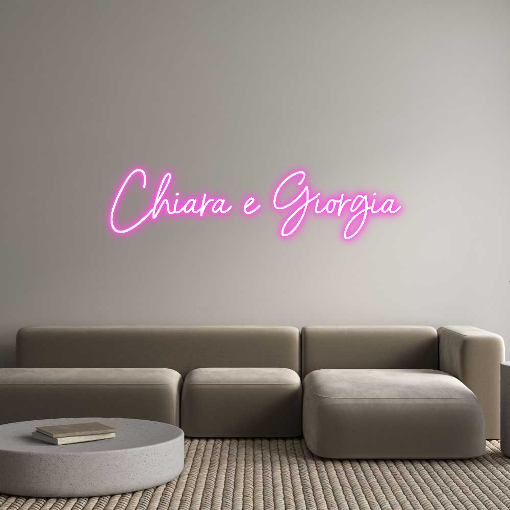 Custom Neon Sign Online Editor Chiara e Gior...