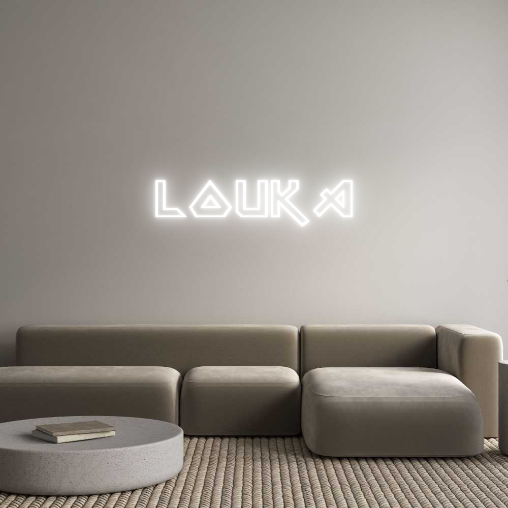 Editor on-line de letreiros de neon personalizados LOUKA