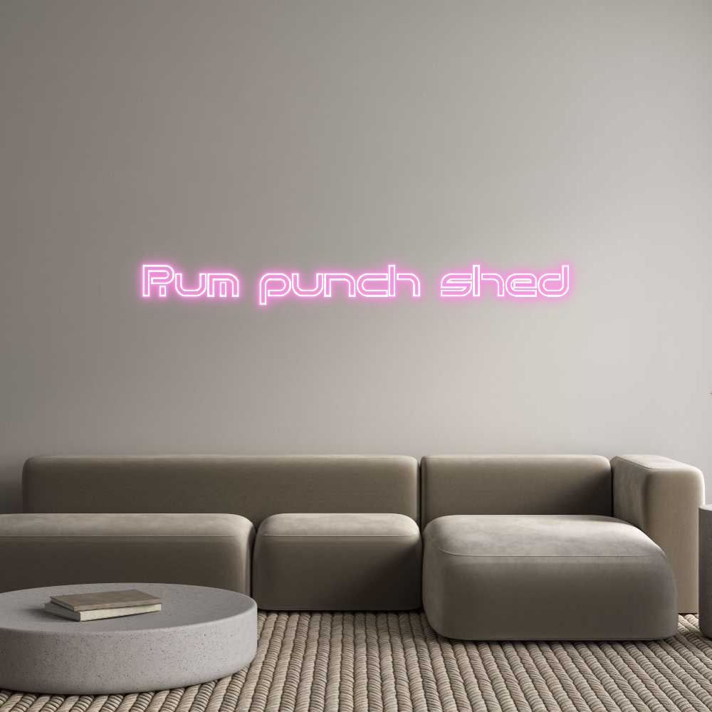Custom Neon Sign Online Editor Rum punch skur