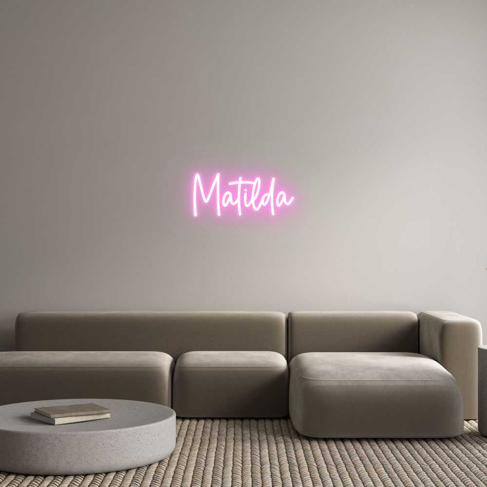 Custom Neon Sign Online Editor Matilda