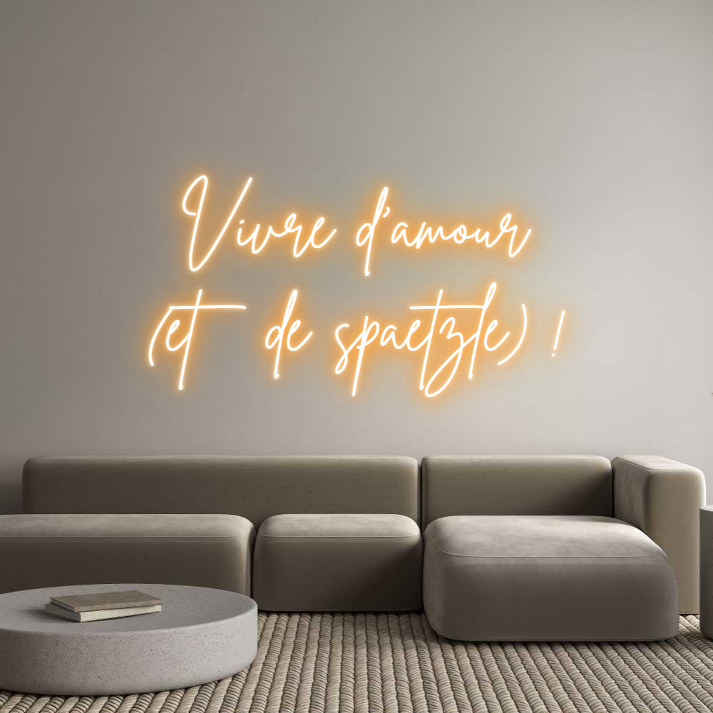 Custom Neon Sign Online Editor Vivre d'amour...