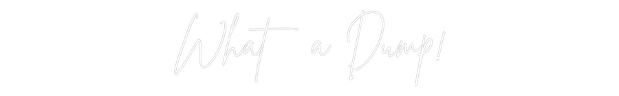 Custom Neon Sign Online Editor What a Dump!