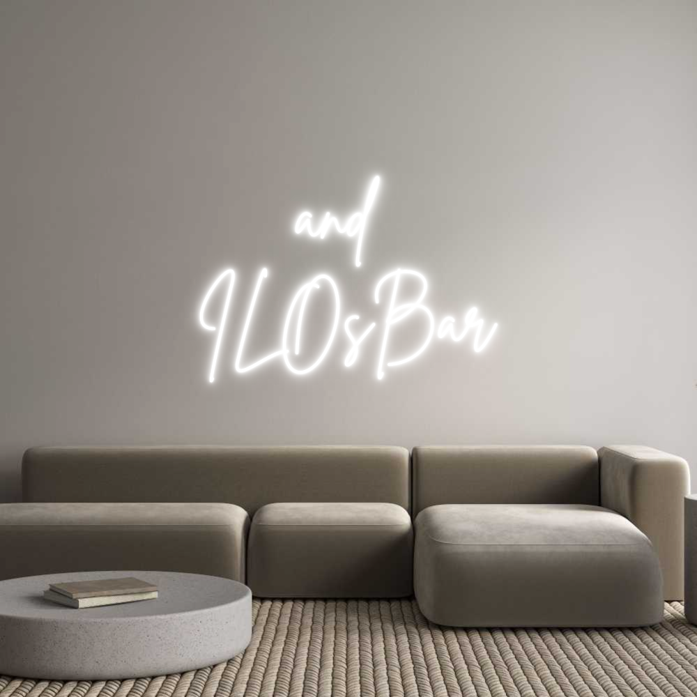 Custom Neon Sign Online Editor og 
ILOsBar