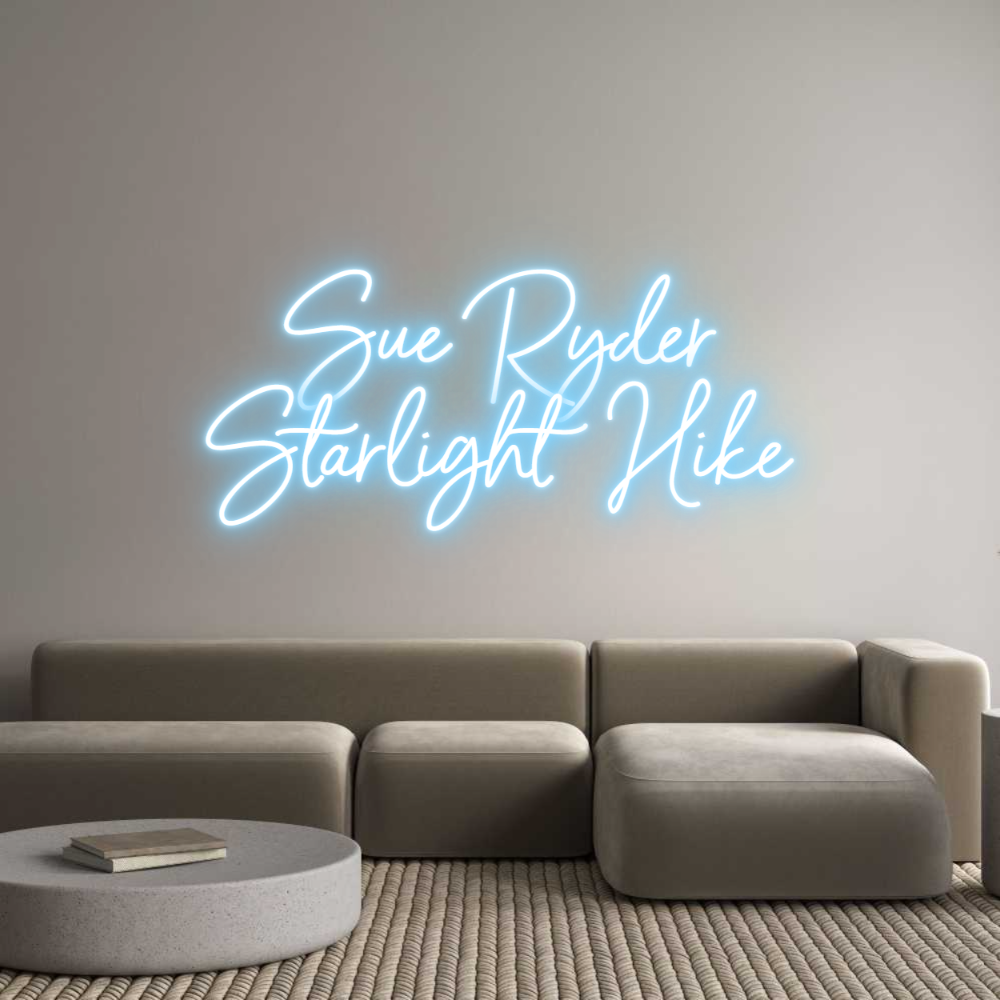 Editora on-line de letreiros de neon personalizados Sue Ryder
St...