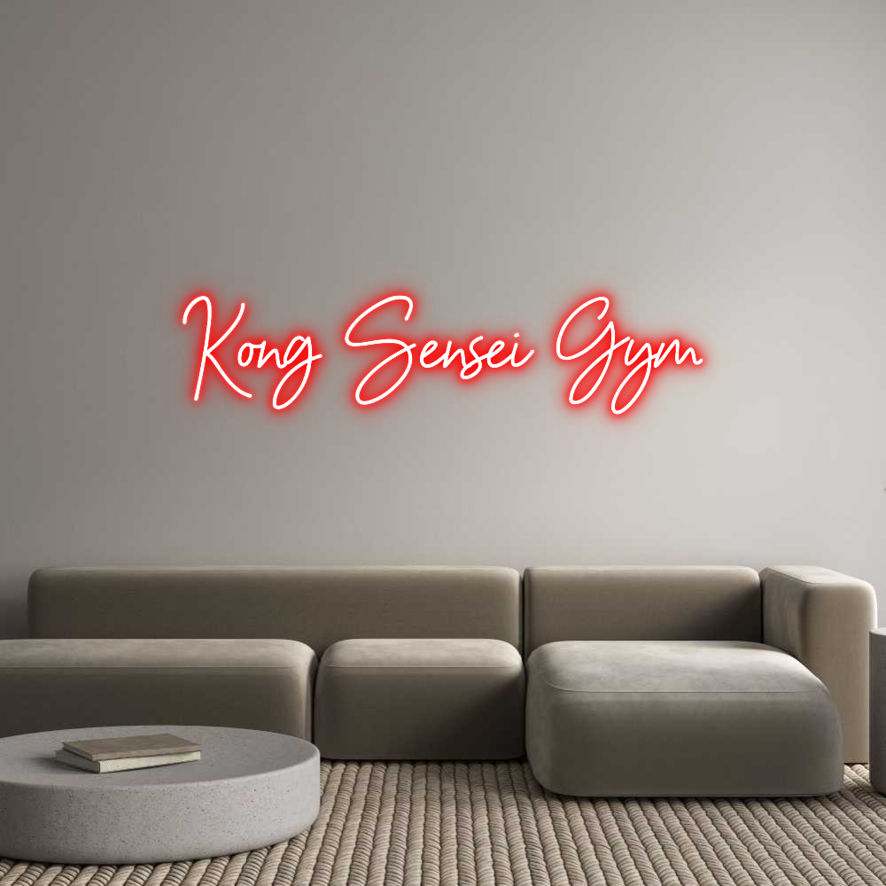 Custom Neon Sign Online Editor Kong Sensei Gym