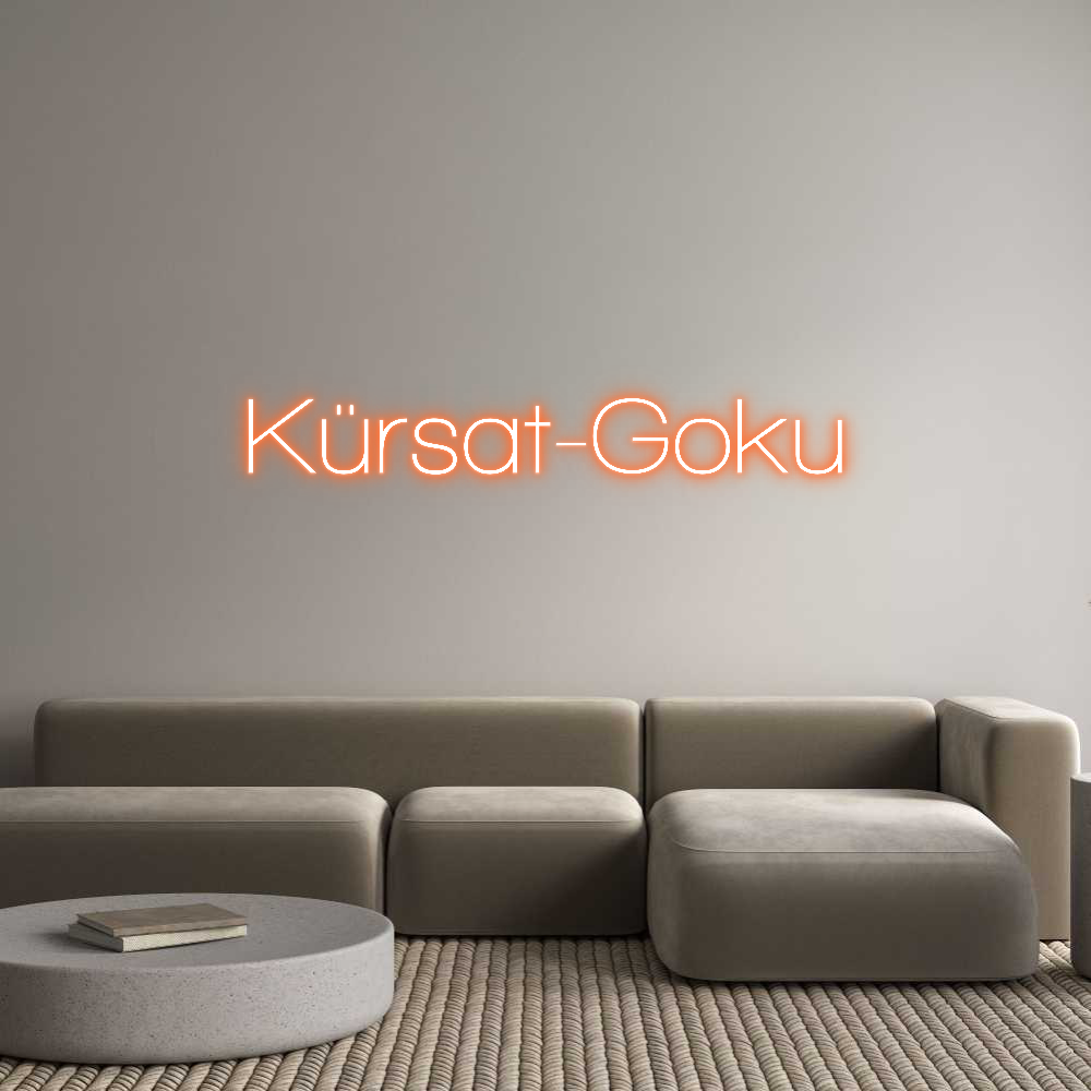 Editor on-line de letreiros de neon personalizados Kürsat-Goku