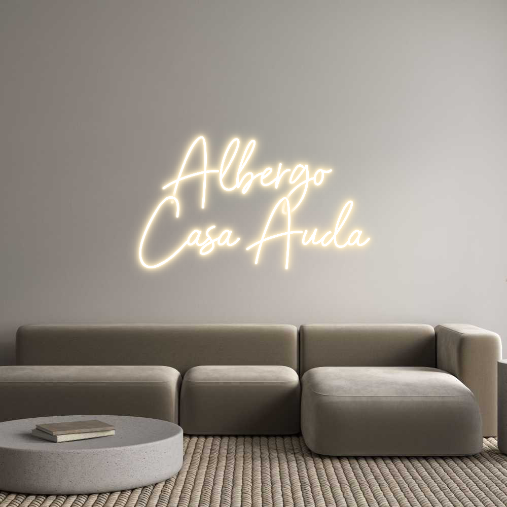 Custom Neon Sign Online Editor Albergo 
Cas...