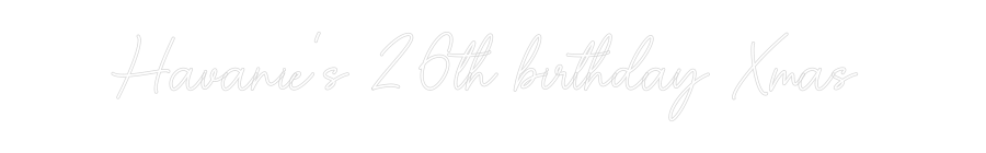 Aangepaste neonreclame online-editor Havanie's 26t...