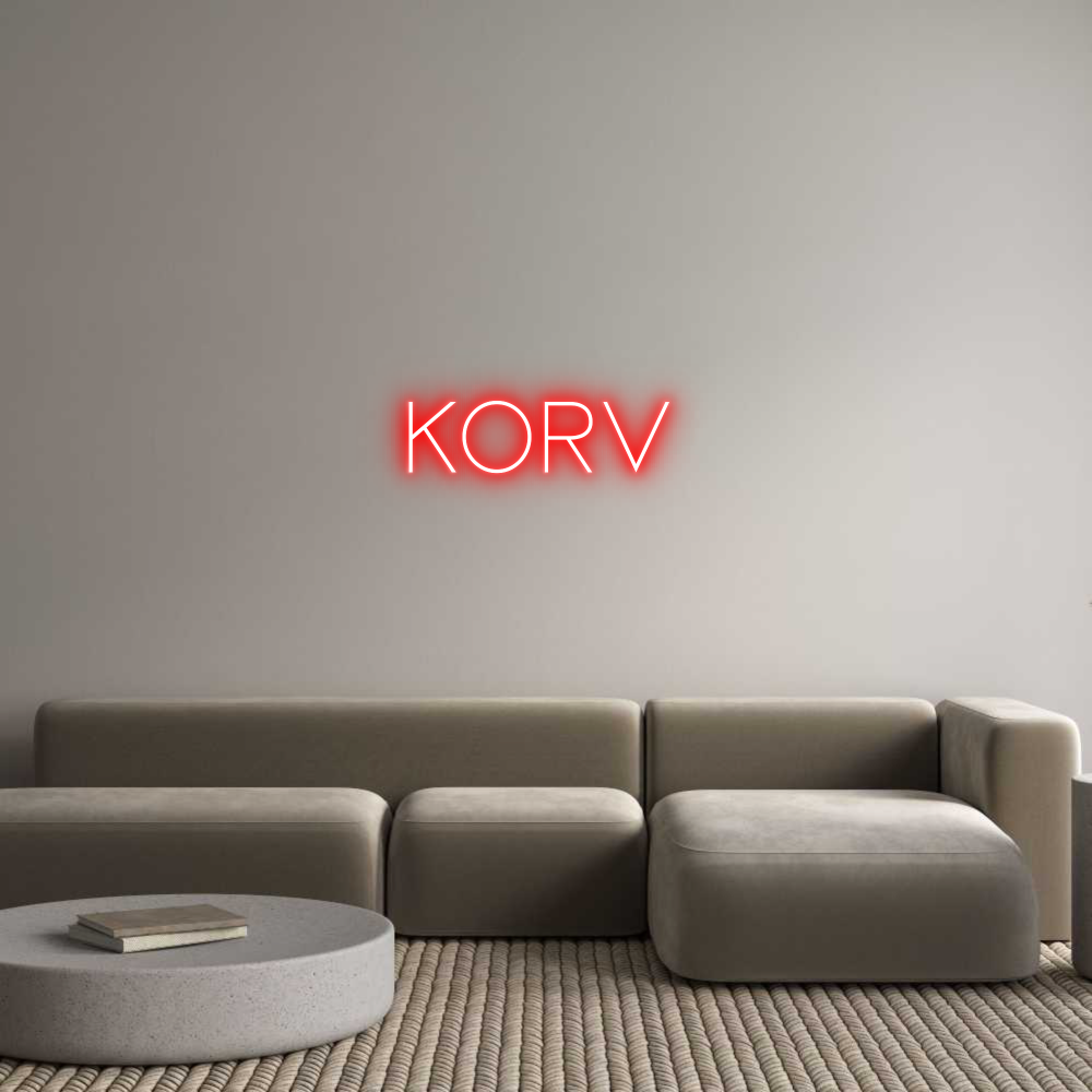Custom Neon Sign Online Editor KORV