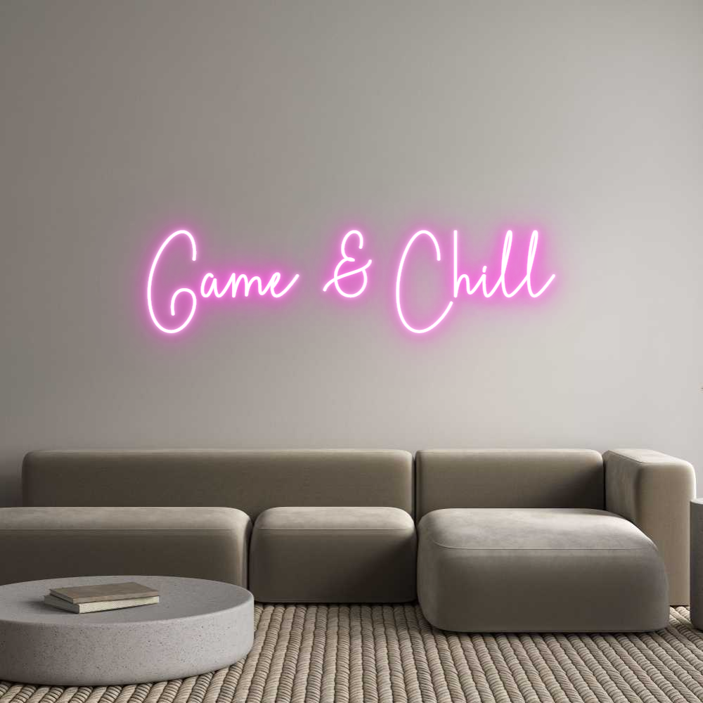 Editor online di insegne al neon personalizzate Game & Chill