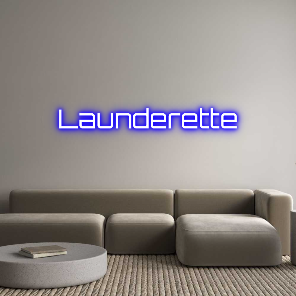 Editor on-line de letreiros neon personalizados Launderette