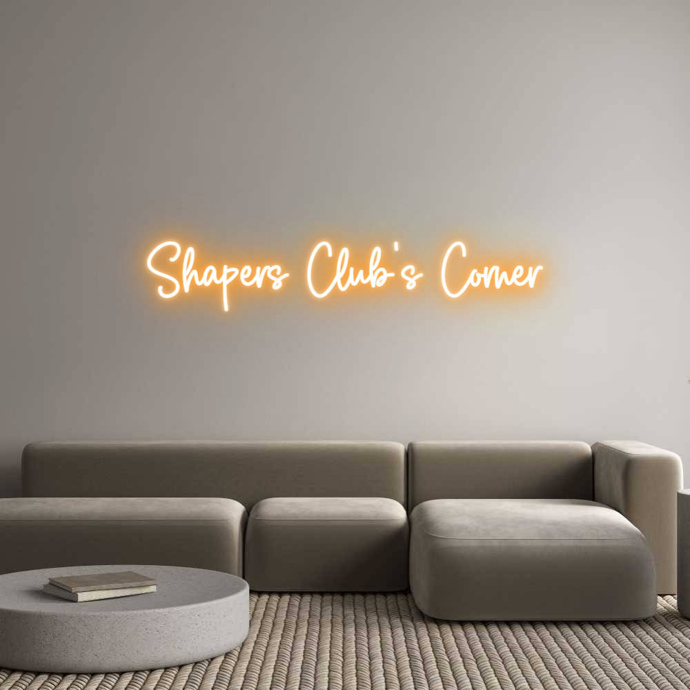 Custom Neon Sign Online Editor Shapers Club'...
