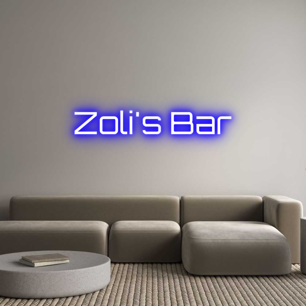 Custom Neon Sign Online Editor Zoli's Bar