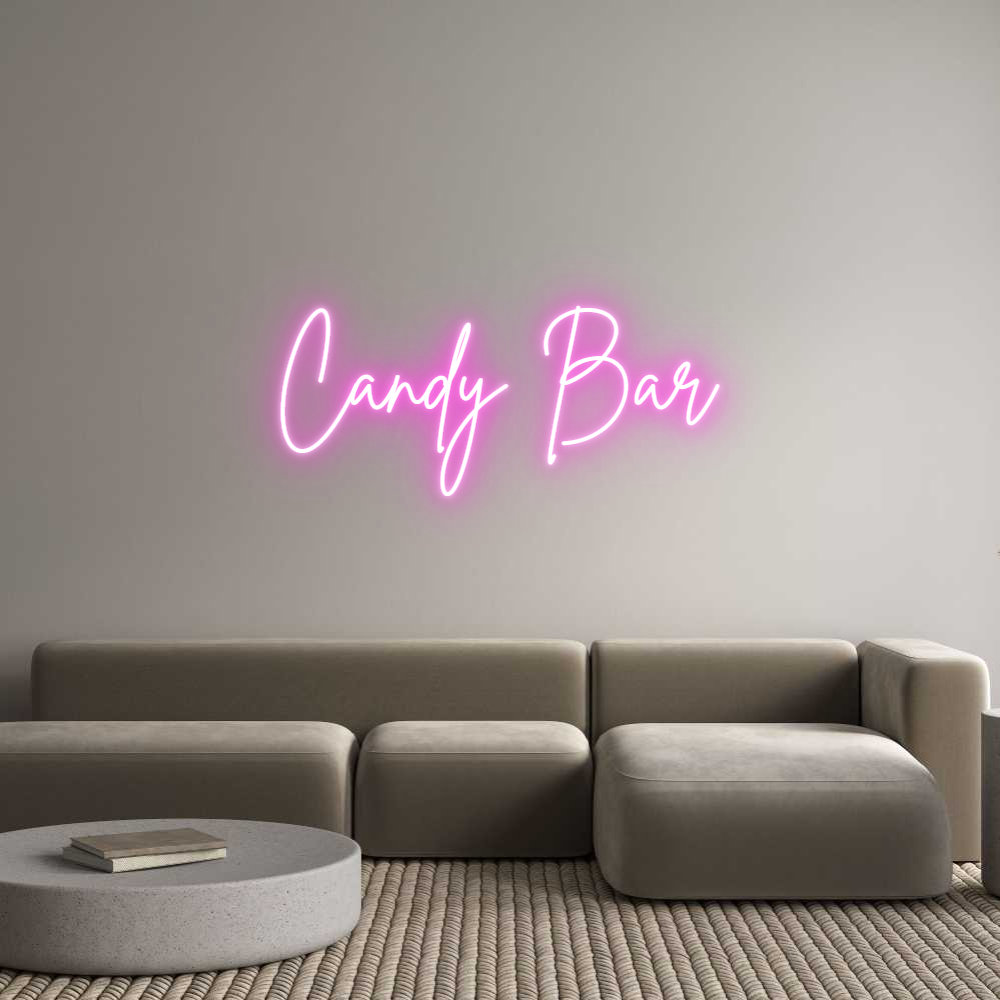Insegna al neon personalizzata Editor online Candy Bar