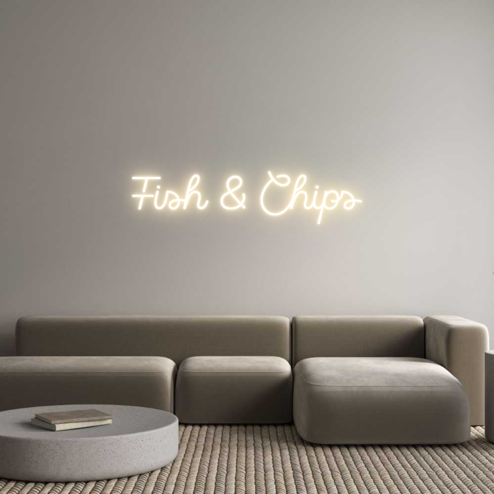 Custom Neon Sign Online Editor Fish & Chips