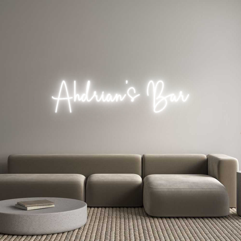 Custom Neon Sign Online Editor Ahdrian's Bar