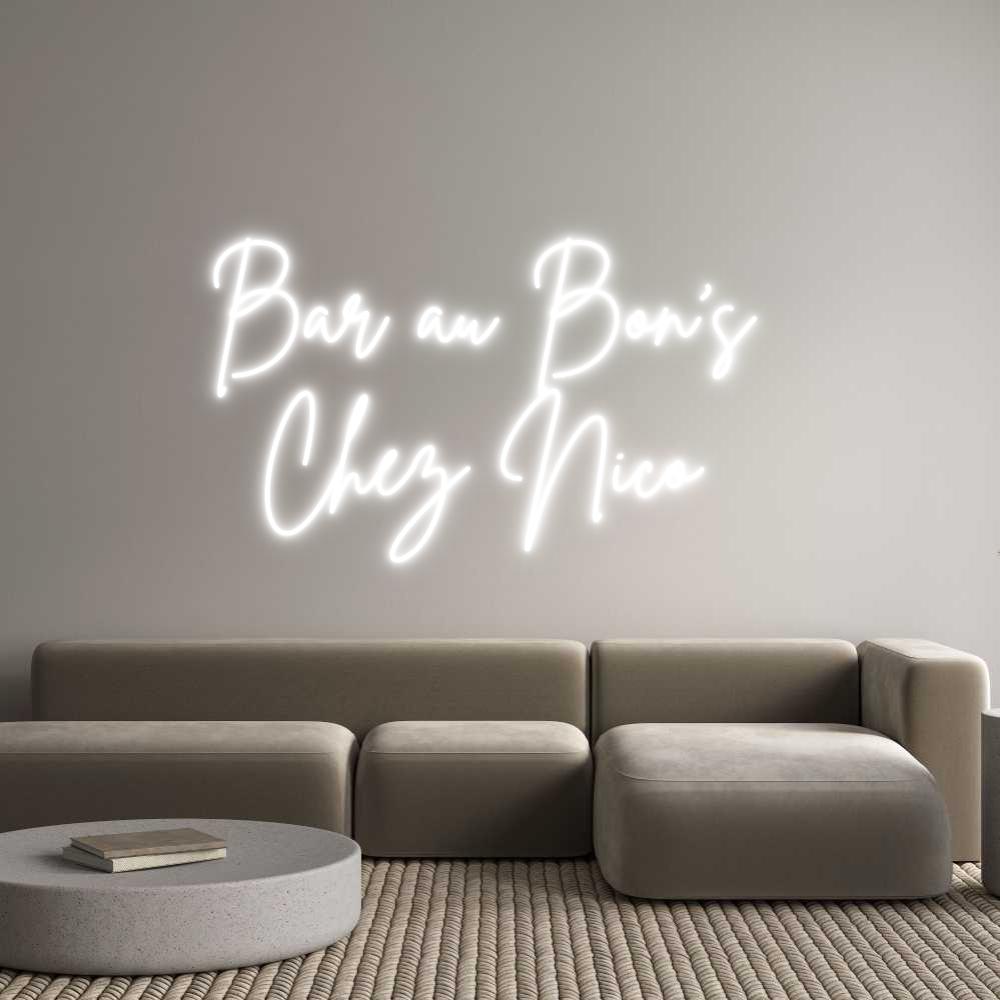 Custom Neon Sign Online Editor Bar au Bon's ...