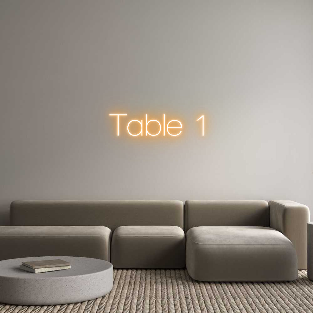 Custom Neon Sign Online Editor Table 1