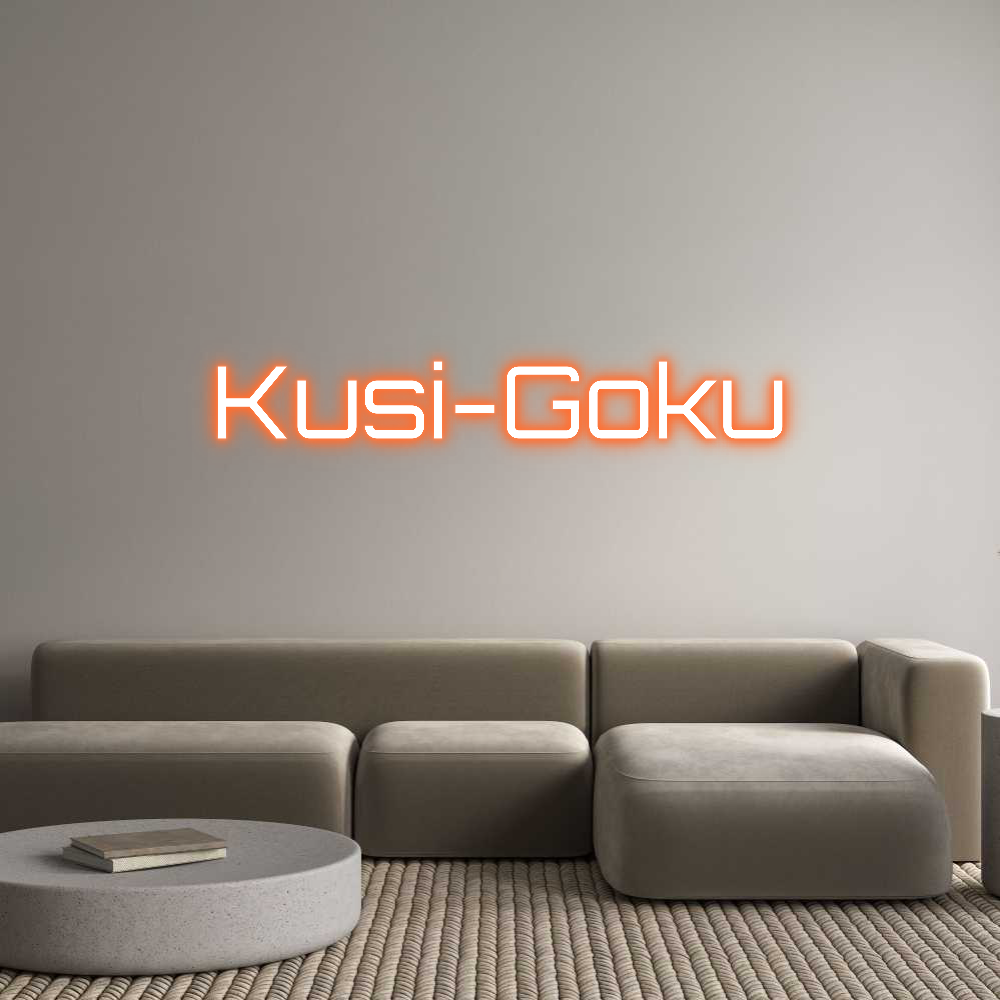 Editor on-line de letreiros neon personalizados Kusi-Goku