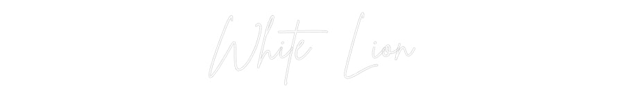 Custom Neon Sign Online Editor White Lion