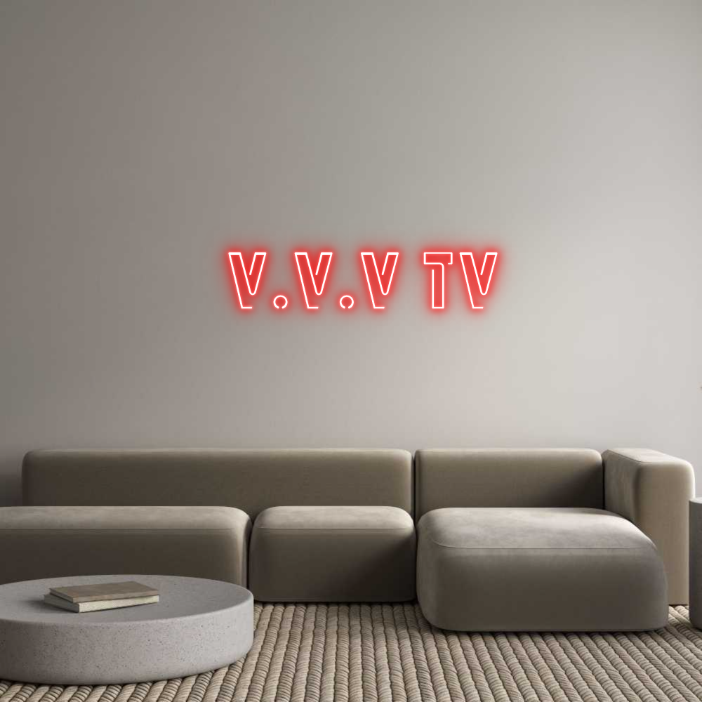 Custom Neon Sign Online Editor vvv TV