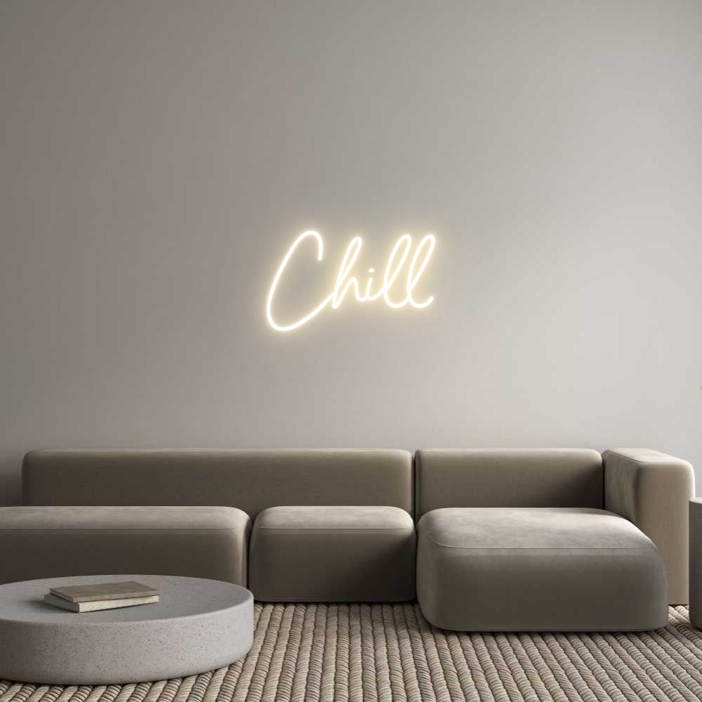 Editor online di insegne al neon personalizzate Chill