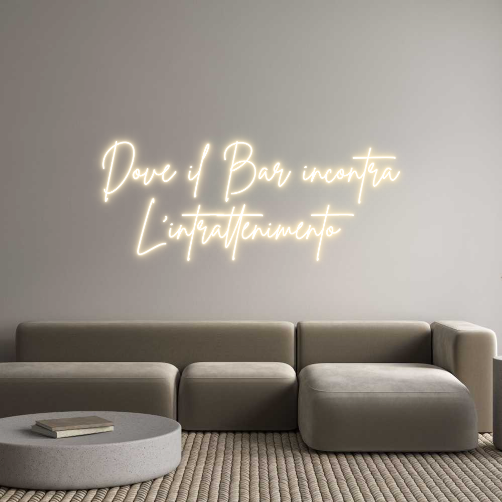 Custom Neon Sign Online Editor Dove il Bar i...