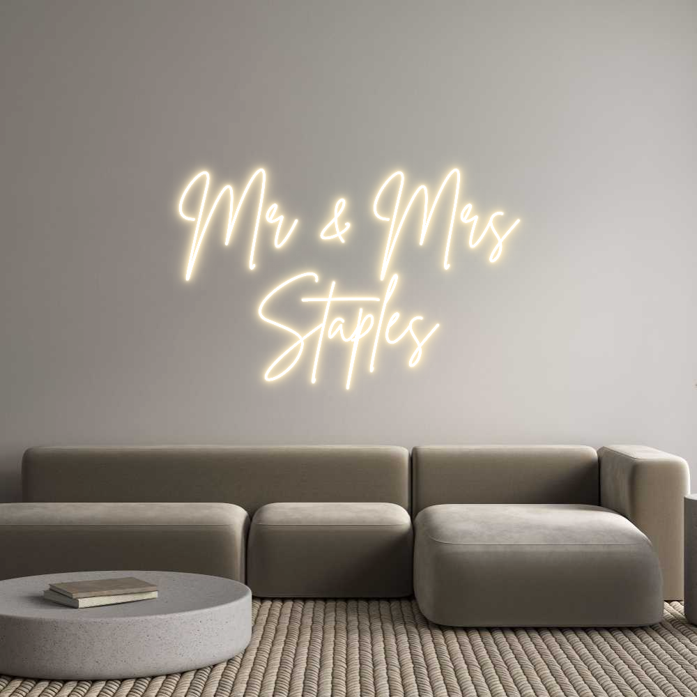 Custom Neon Sign Online Editor Mr & Mrs
Sta...