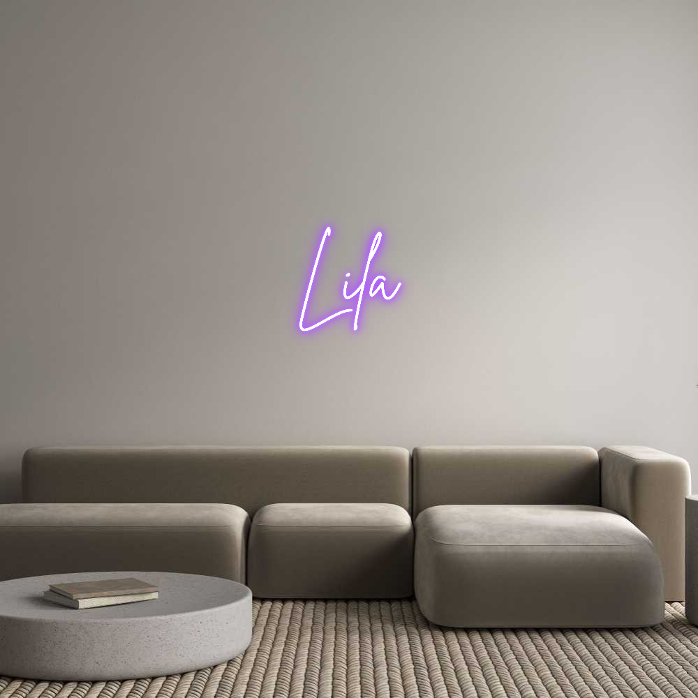 Custom Neon Sign Online Editor Lila