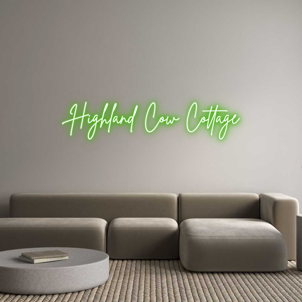 Custom Neon Sign Online Editor Highland Cow ...