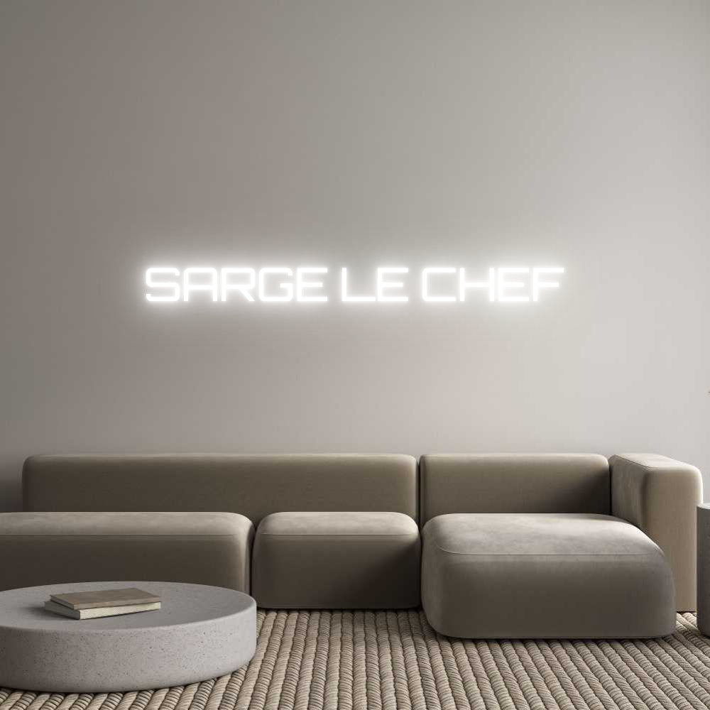 Editor on-line de letreiros de neon personalizados SARGE LE CHEF