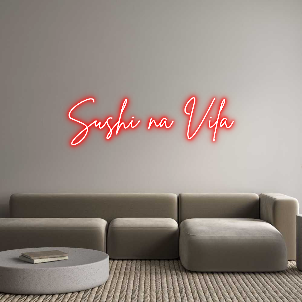 Custom Neon Sign Online Editor Sushi na Vila