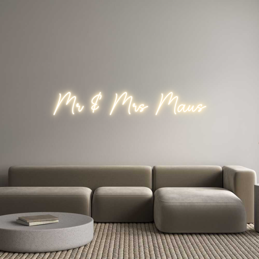Custom Neon Sign Online Editor Mr & Mrs Maus
