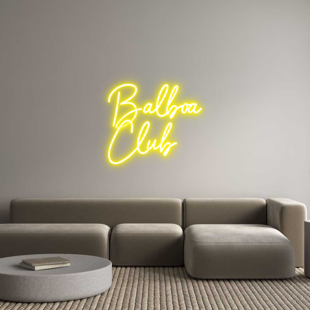 Editor on-line de letreiros neon personalizados Balboa
Clube