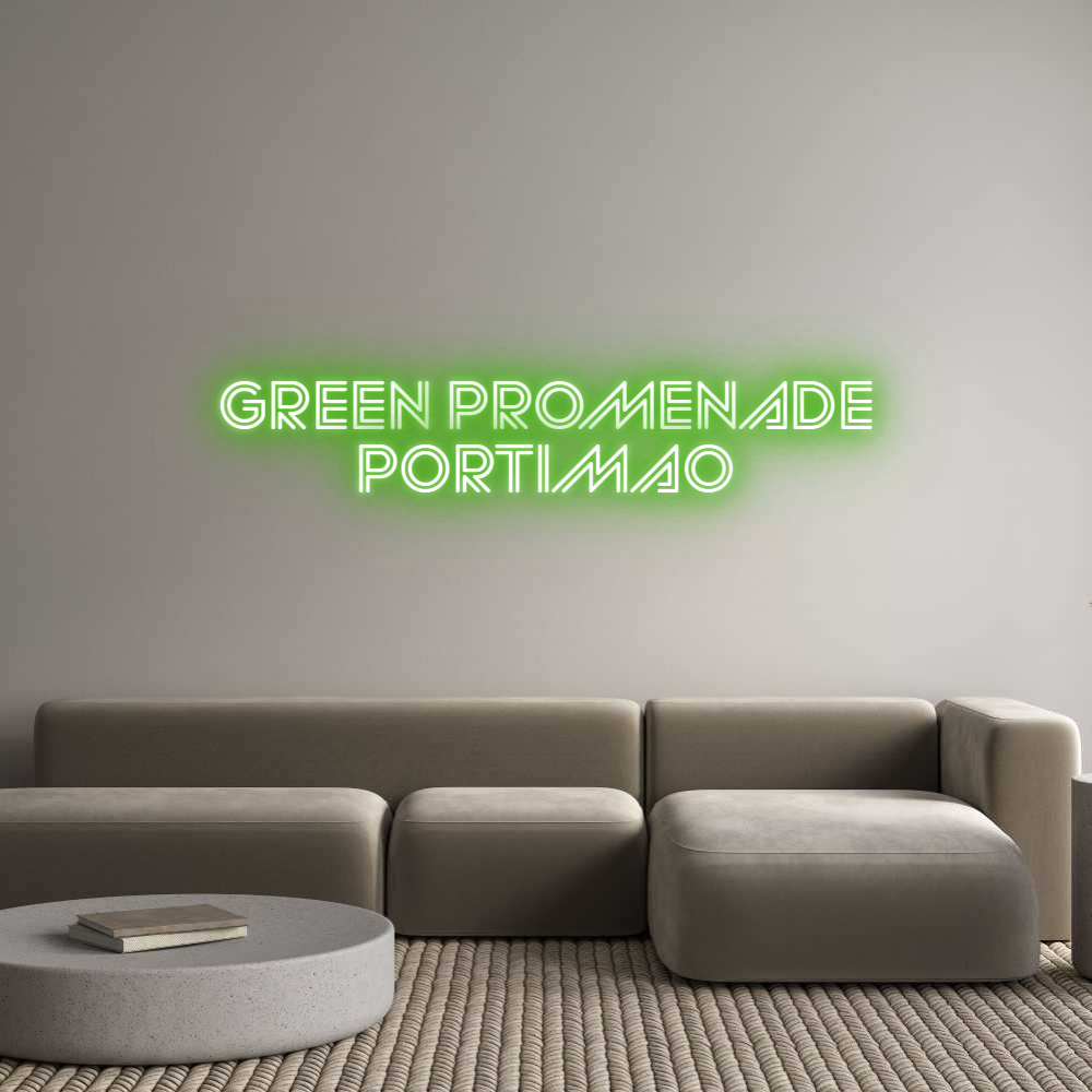 Editor on-line de letreiros de neon personalizados GREEN PROMENA...