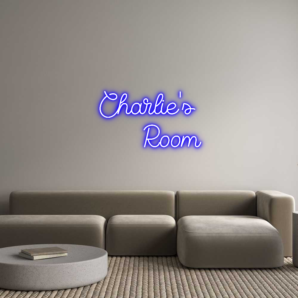 Editor on-line de letreiros neon personalizados Charlie's 
R...
